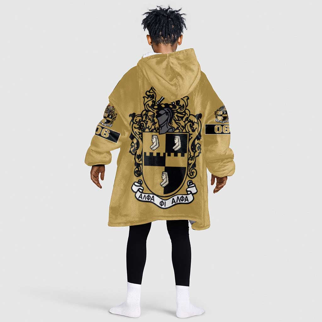 Alpha Phi Alpha 1906 Kid Wearable Blanket Hoodie Fraternity Gear For Alpha