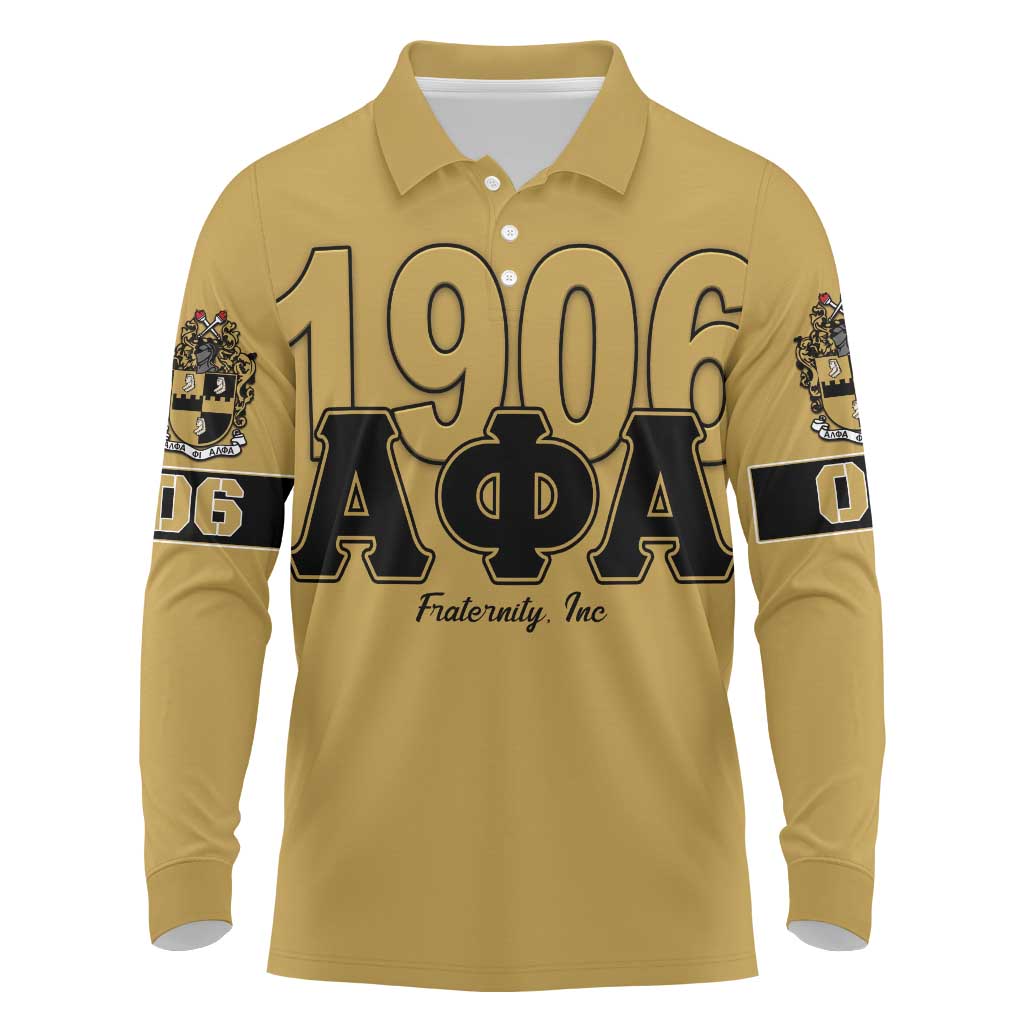 Alpha Phi Alpha 1906 Long Sleeve Polo Shirt Fraternity Gear For Alpha