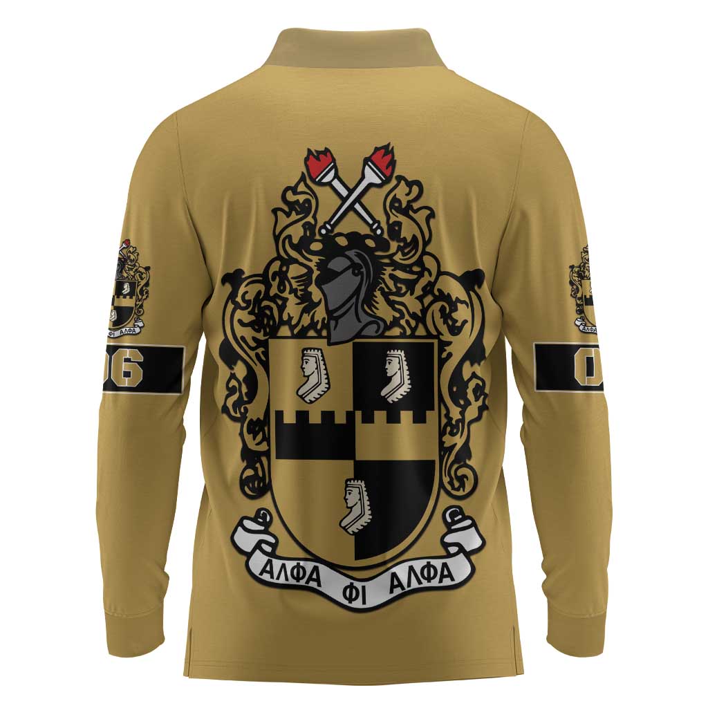 Alpha Phi Alpha 1906 Long Sleeve Polo Shirt Fraternity Gear For Alpha