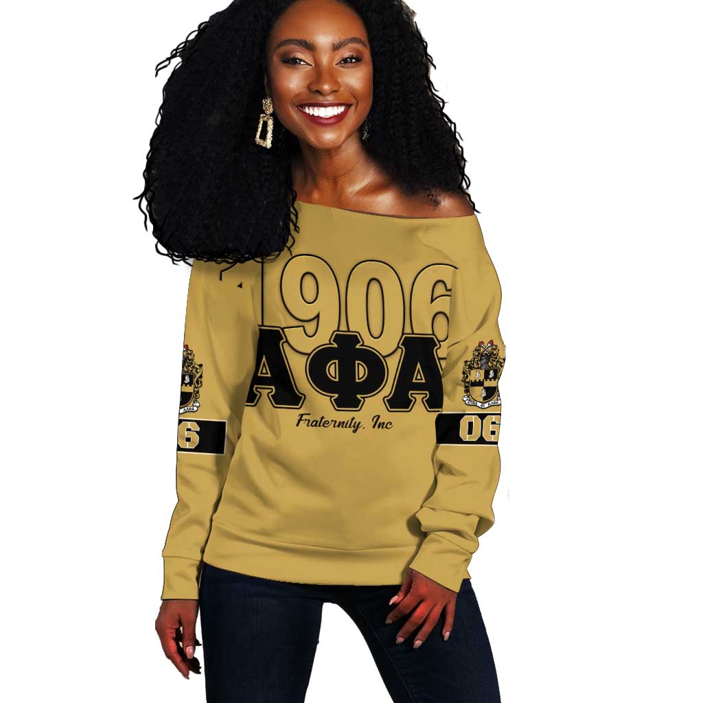 Alpha Phi Alpha 1906 Off Shoulder Sweater Fraternity Gear For Alpha