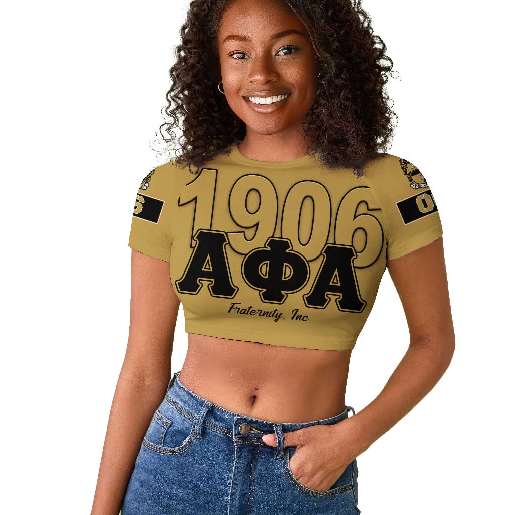 Alpha Phi Alpha 1906 Raglan Cropped T shirt Fraternity Gear For Alpha