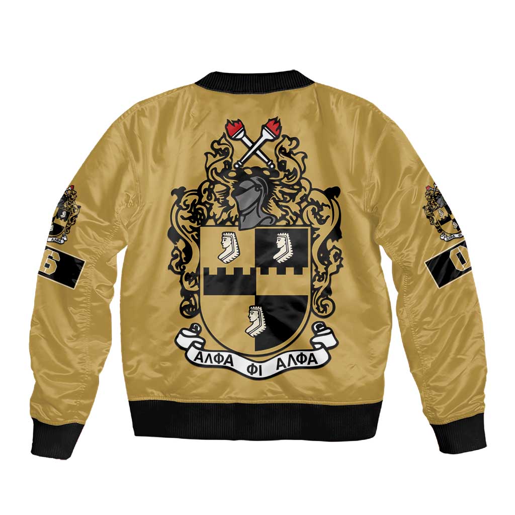 Alpha Phi Alpha 1906 Sleeve Zip Bomber Jacket Fraternity Gear For Alpha
