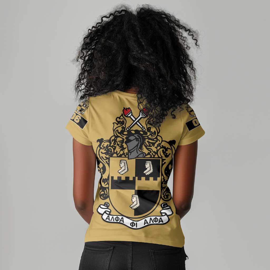 Alpha Phi Alpha 1906 Women V-Neck T-Shirt Fraternity Gear For Alpha