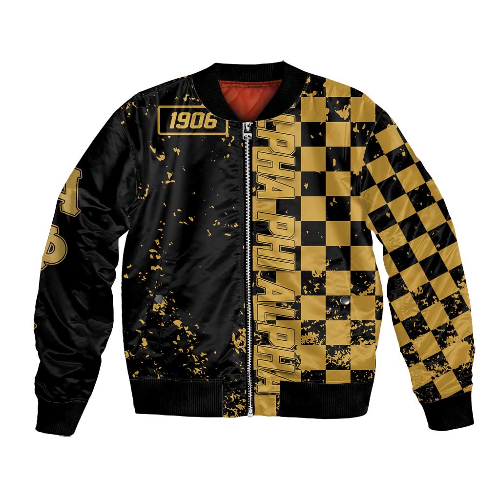 Alpha Phi Alpha Fraternity Caro Style Bomber Jacket Classic College