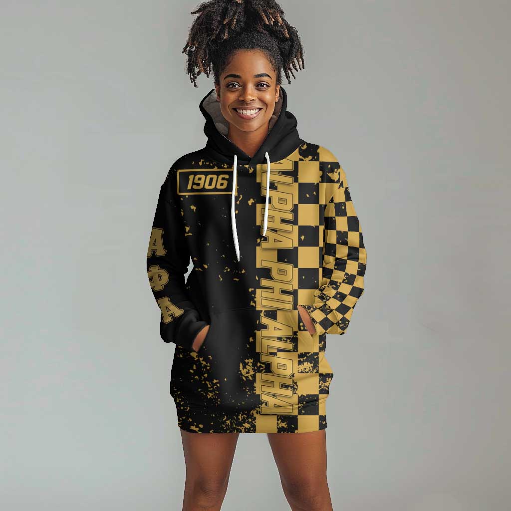 Alpha Phi Alpha Fraternity Caro Style Hoodie Dress Classic College