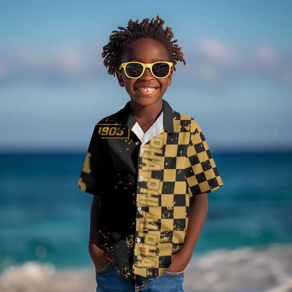 Alpha Phi Alpha Fraternity Caro Style Kid Hawaiian Shirt Classic College