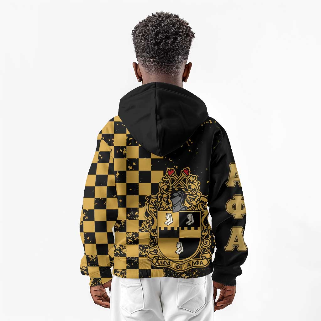 Alpha Phi Alpha Fraternity Caro Style Kid Hoodie Classic College