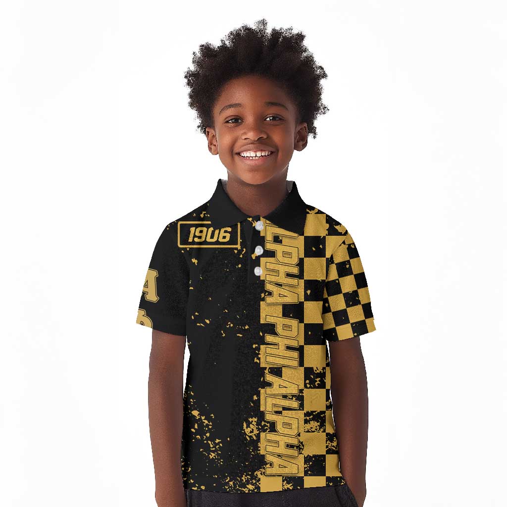 Alpha Phi Alpha Fraternity Caro Style Kid Polo Shirt Classic College