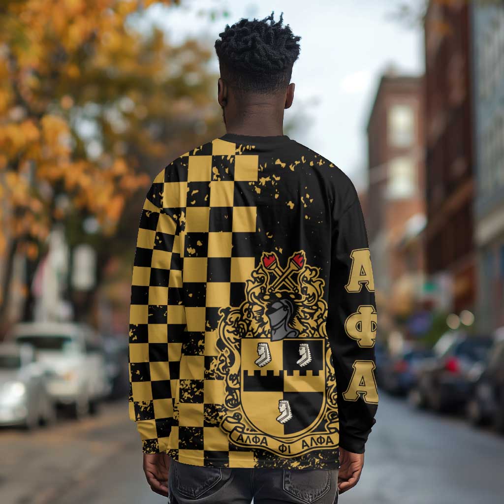 Alpha Phi Alpha Fraternity Caro Style Long Sleeve Shirt Classic College