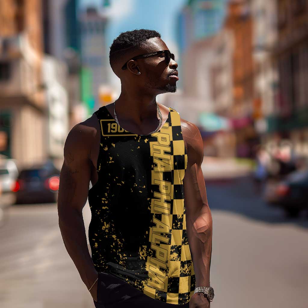 Alpha Phi Alpha Fraternity Caro Style Men Tank Top Classic College