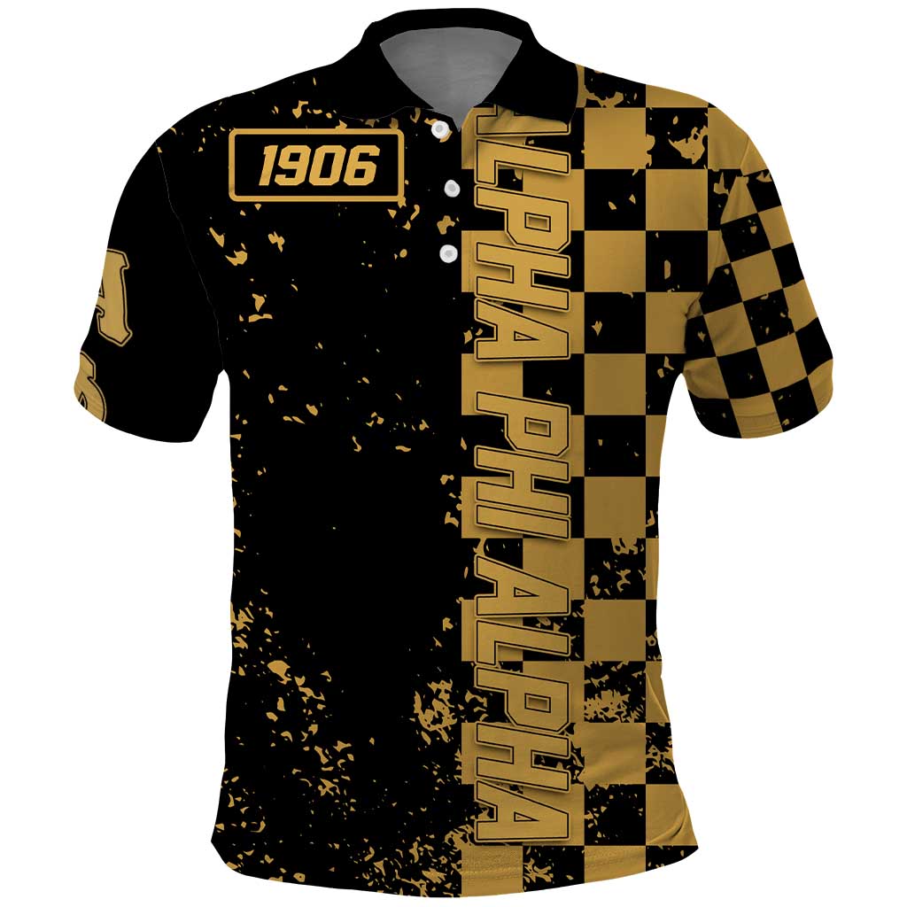 Alpha Phi Alpha Fraternity Caro Style Polo Shirt Classic College