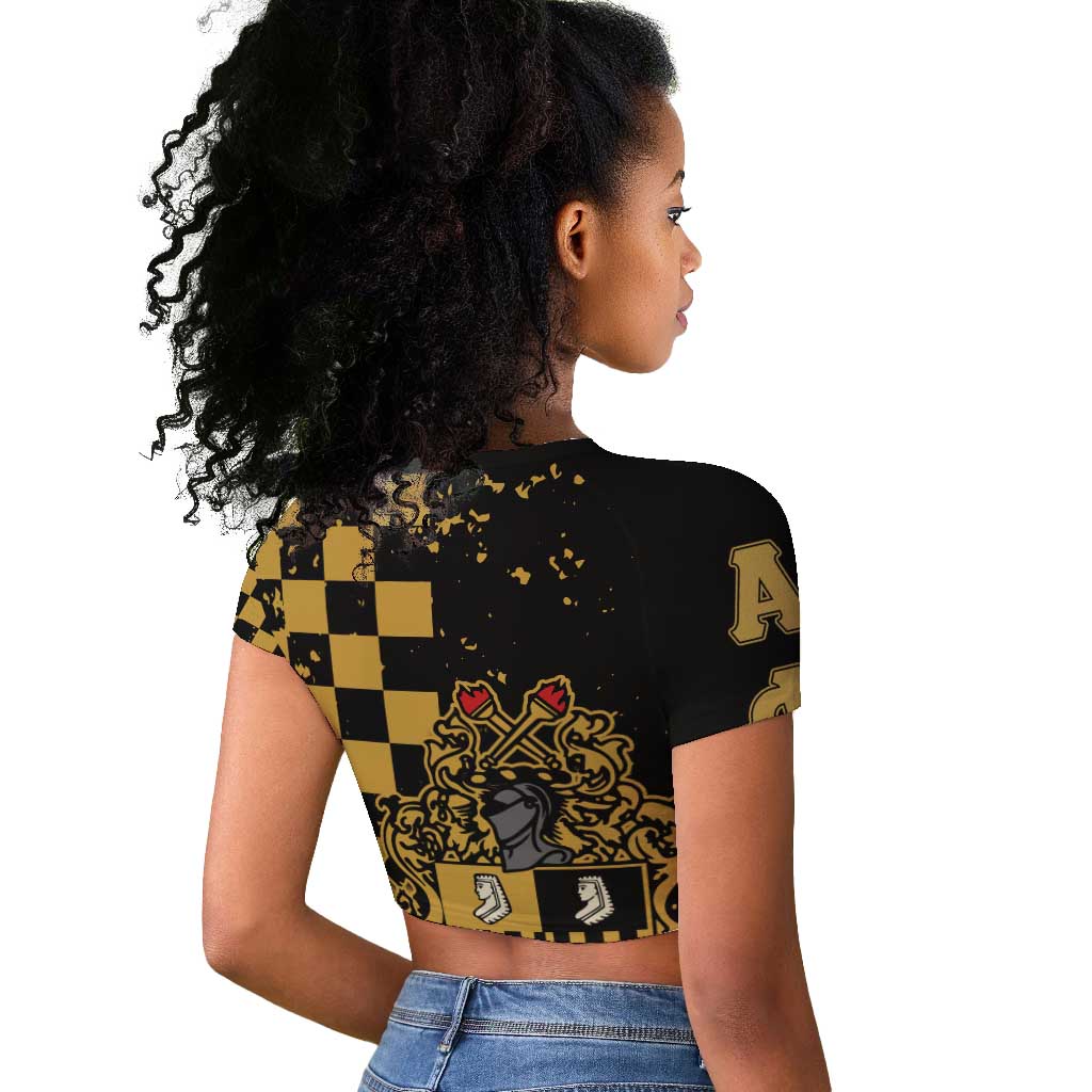 Alpha Phi Alpha Fraternity Caro Style Raglan Cropped T shirt Classic College