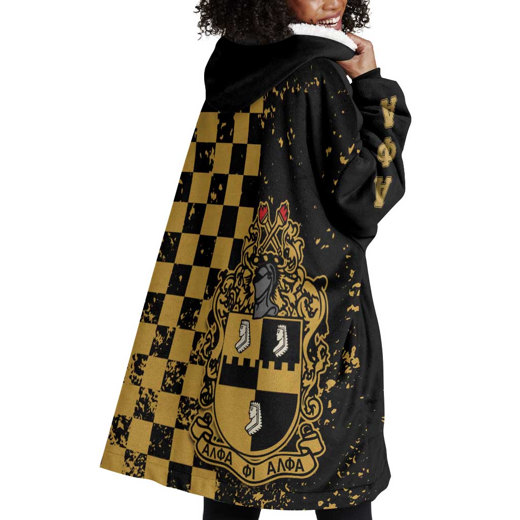 Alpha Phi Alpha Fraternity Caro Style Wearable Blanket Hoodie Classic College