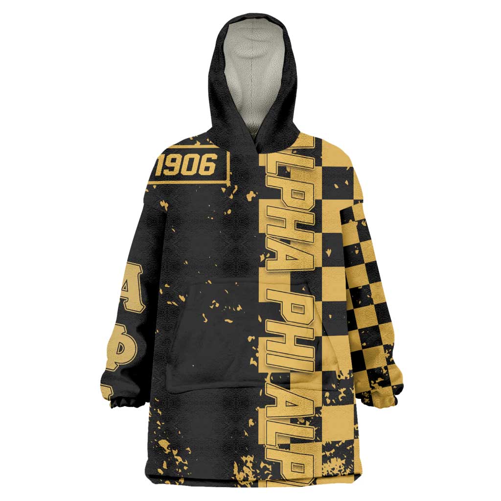 Alpha Phi Alpha Fraternity Caro Style Wearable Blanket Hoodie Classic College