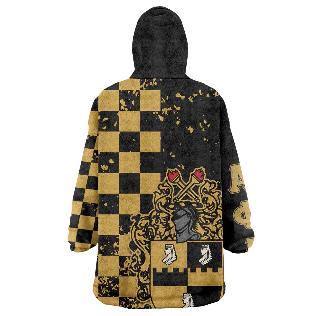 Alpha Phi Alpha Fraternity Caro Style Wearable Blanket Hoodie Classic College