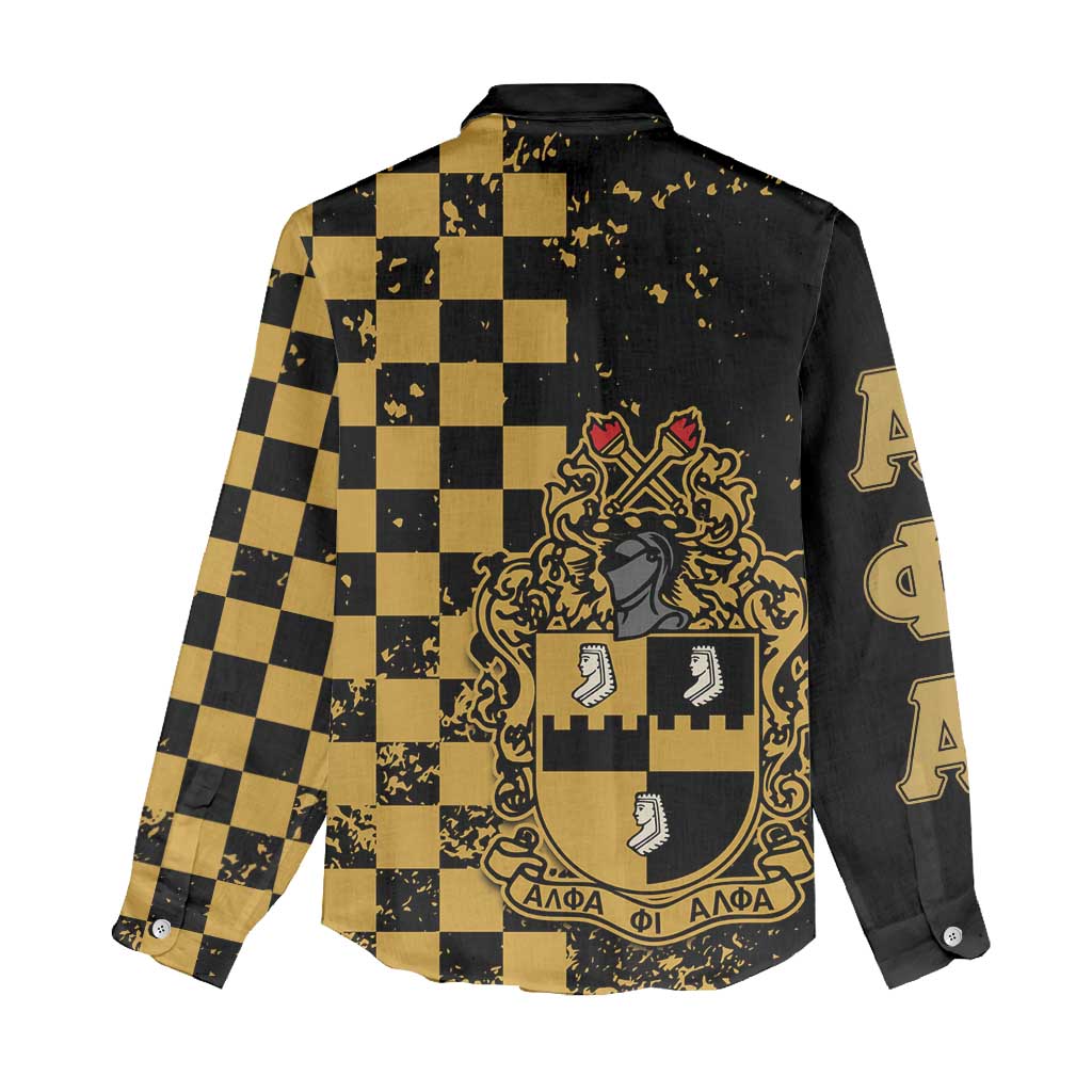 Alpha Phi Alpha Fraternity Caro Style Women Casual Shirt Classic College