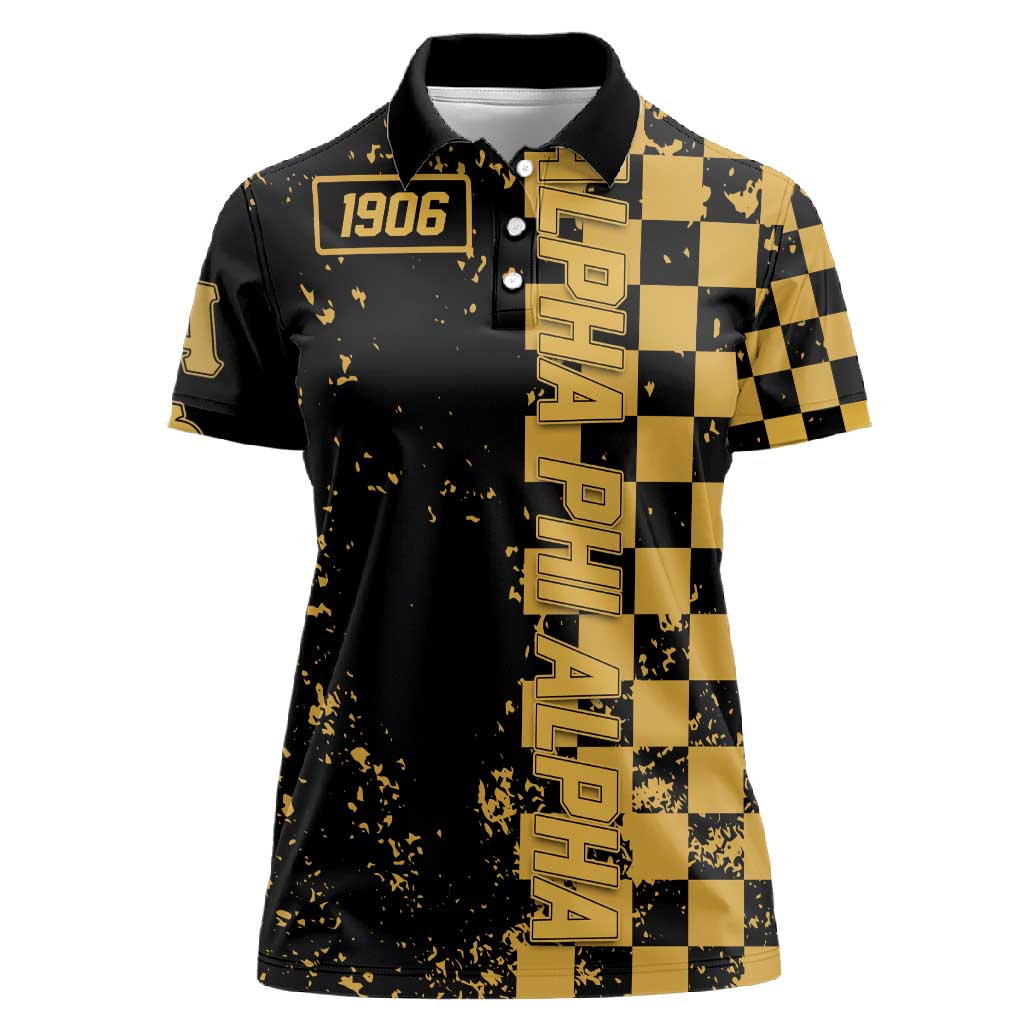 Alpha Phi Alpha Fraternity Caro Style Women Polo Shirt Classic College
