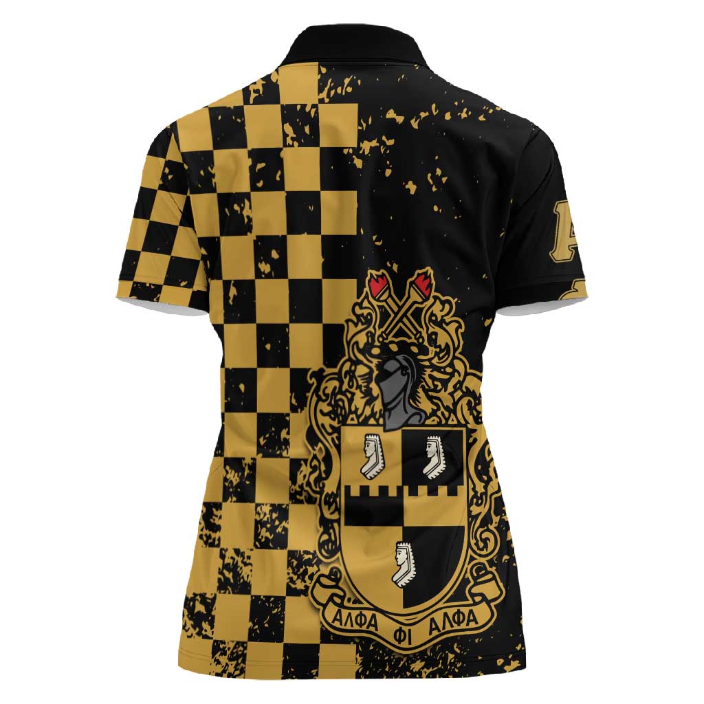 Alpha Phi Alpha Fraternity Caro Style Women Polo Shirt Classic College