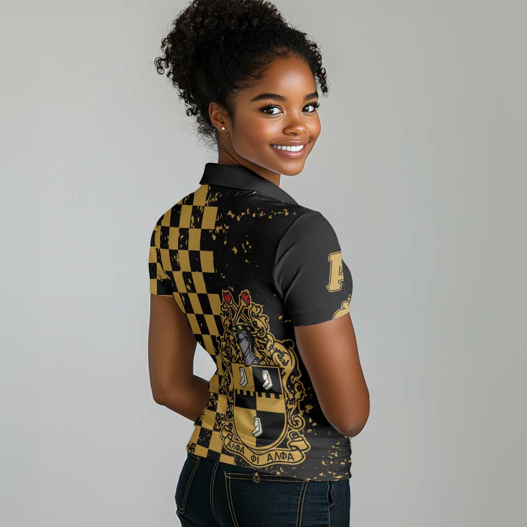 Alpha Phi Alpha Fraternity Caro Style Women Polo Shirt Classic College