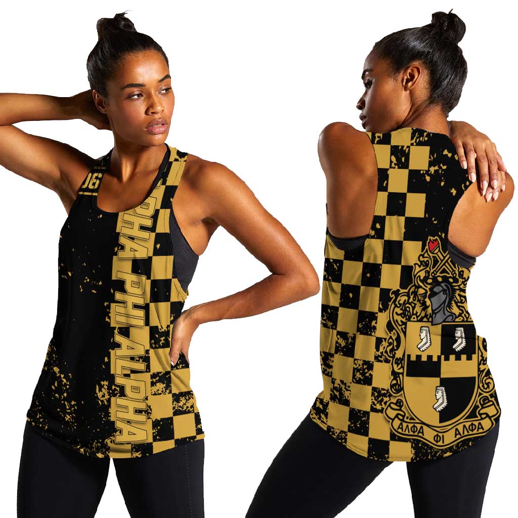 Alpha Phi Alpha Fraternity Caro Style Women Racerback Tank Classic College