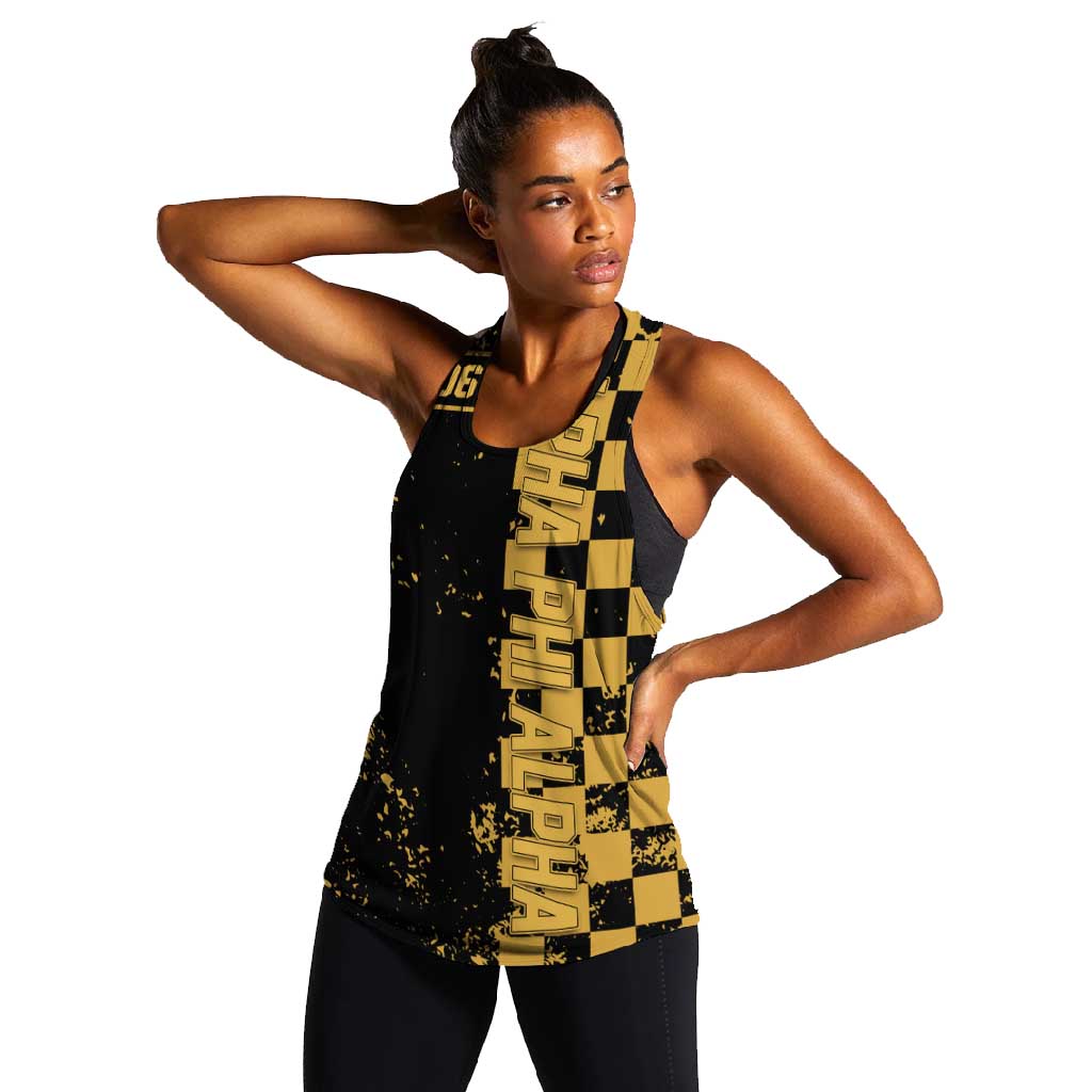 Alpha Phi Alpha Fraternity Caro Style Women Racerback Tank Classic College