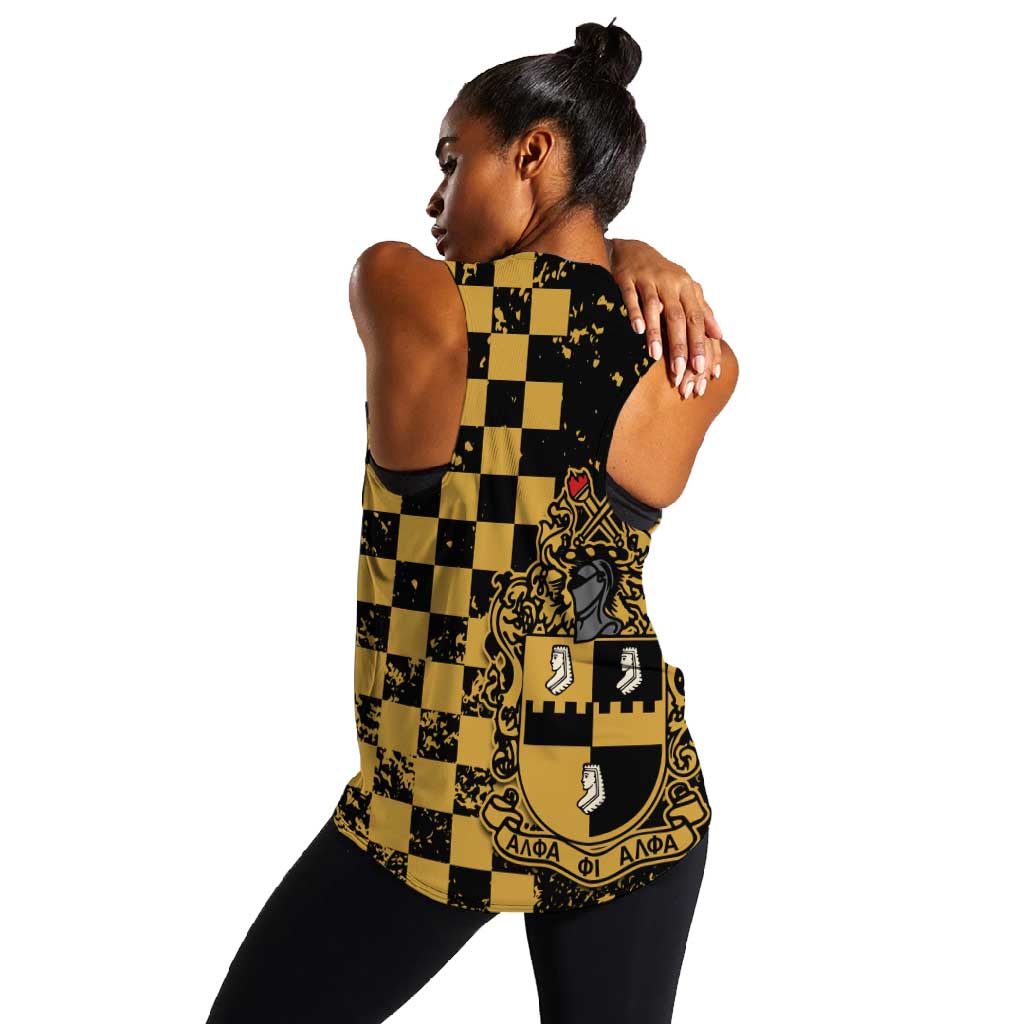 Alpha Phi Alpha Fraternity Caro Style Women Racerback Tank Classic College