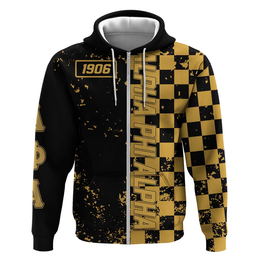 Alpha Phi Alpha Fraternity Caro Style Zip Hoodie Classic College
