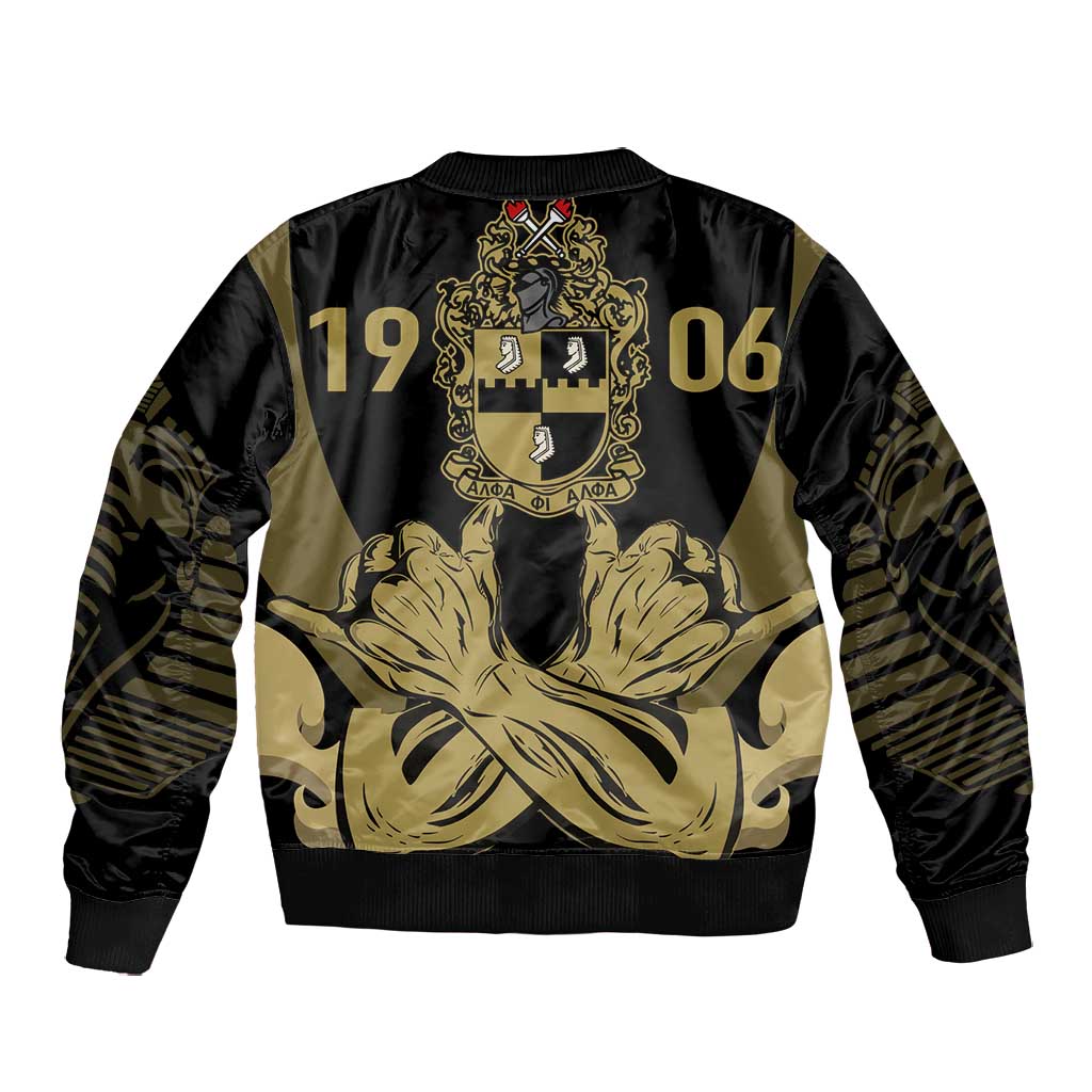 Alpha Phi Alpha Pullover With Embroidered Greek Bomber Jacket Fraternity Pride