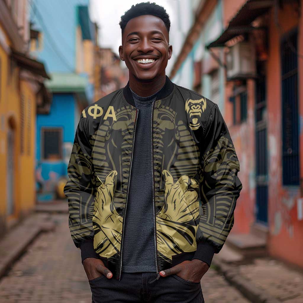 Alpha Phi Alpha Pullover With Embroidered Greek Bomber Jacket Fraternity Pride