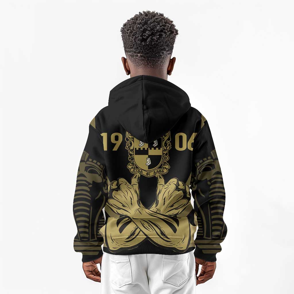Alpha Phi Alpha Pullover With Embroidered Greek Kid Hoodie Fraternity Pride