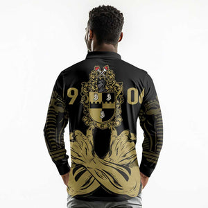 Alpha Phi Alpha Pullover With Embroidered Greek Long Sleeve Polo Shirt Fraternity Pride