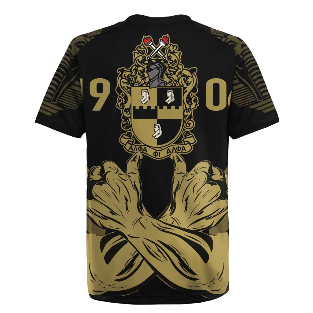 Alpha Phi Alpha Pullover With Embroidered Greek Rugby Jersey Fraternity Pride