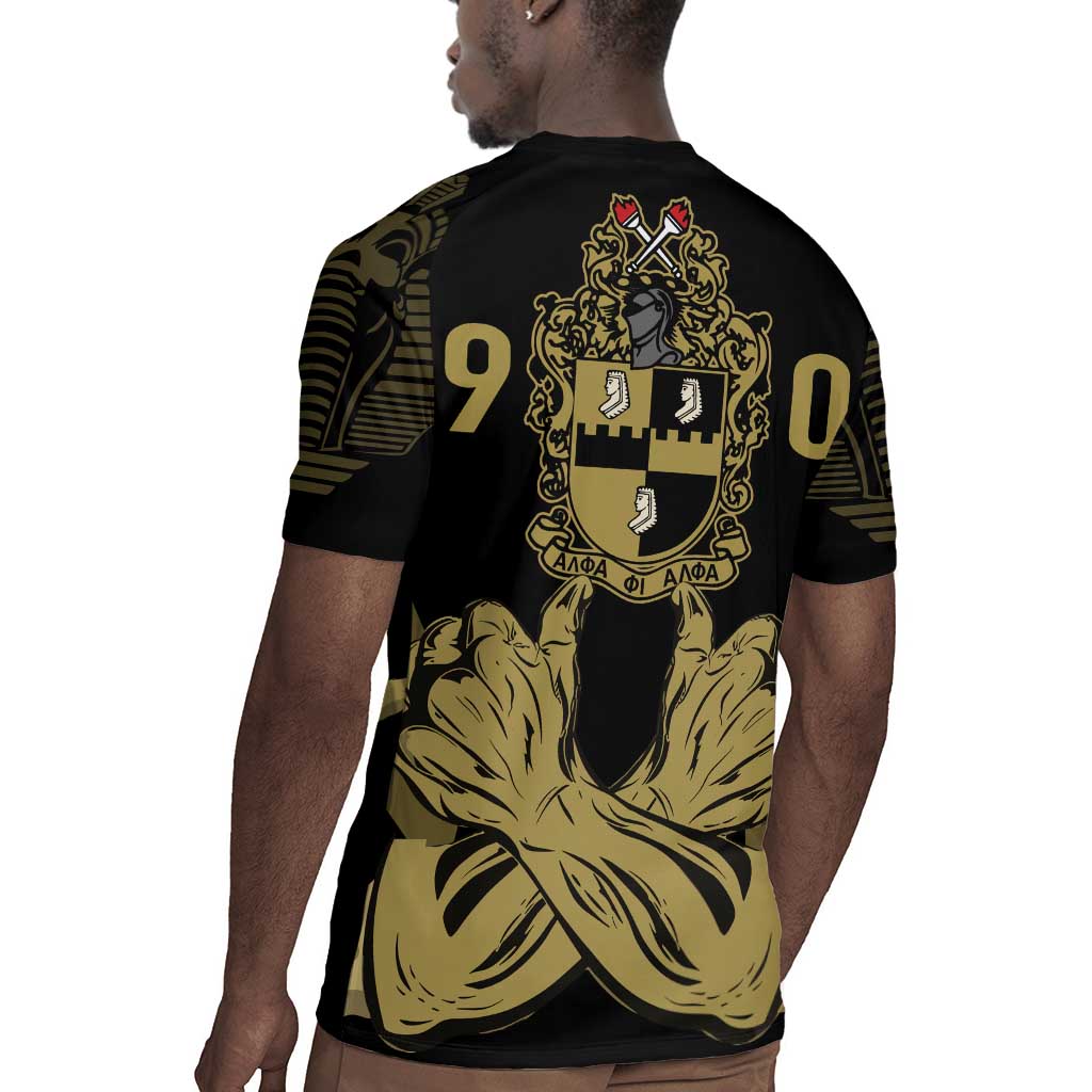 Alpha Phi Alpha Pullover With Embroidered Greek Rugby Jersey Fraternity Pride