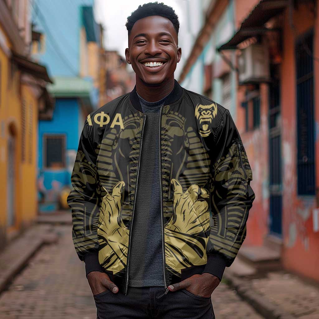 Alpha Phi Alpha Pullover With Embroidered Greek Sleeve Zip Bomber Jacket Fraternity Pride