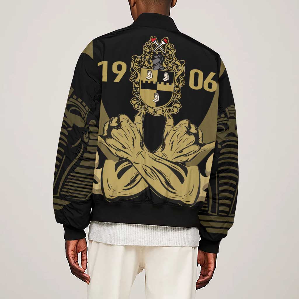 Alpha Phi Alpha Pullover With Embroidered Greek Sleeve Zip Bomber Jacket Fraternity Pride
