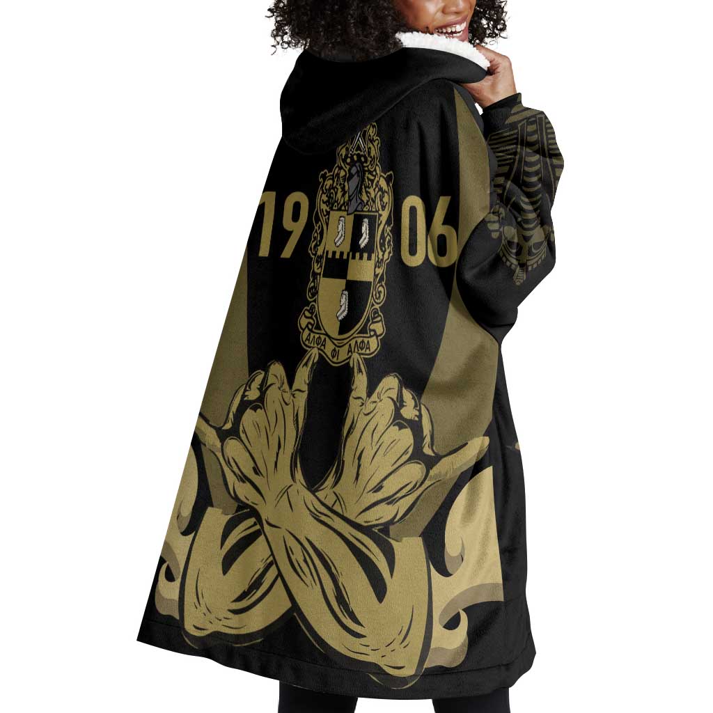 Alpha Phi Alpha Pullover With Embroidered Greek Wearable Blanket Hoodie Fraternity Pride