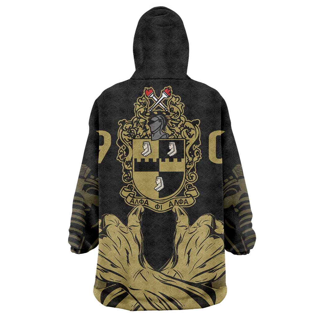Alpha Phi Alpha Pullover With Embroidered Greek Wearable Blanket Hoodie Fraternity Pride
