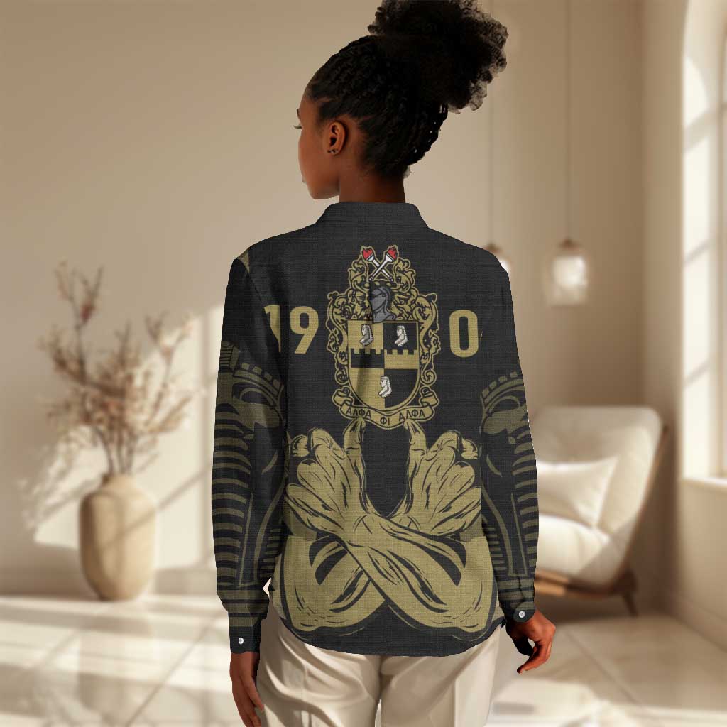 Alpha Phi Alpha Pullover With Embroidered Greek Women Casual Shirt Fraternity Pride