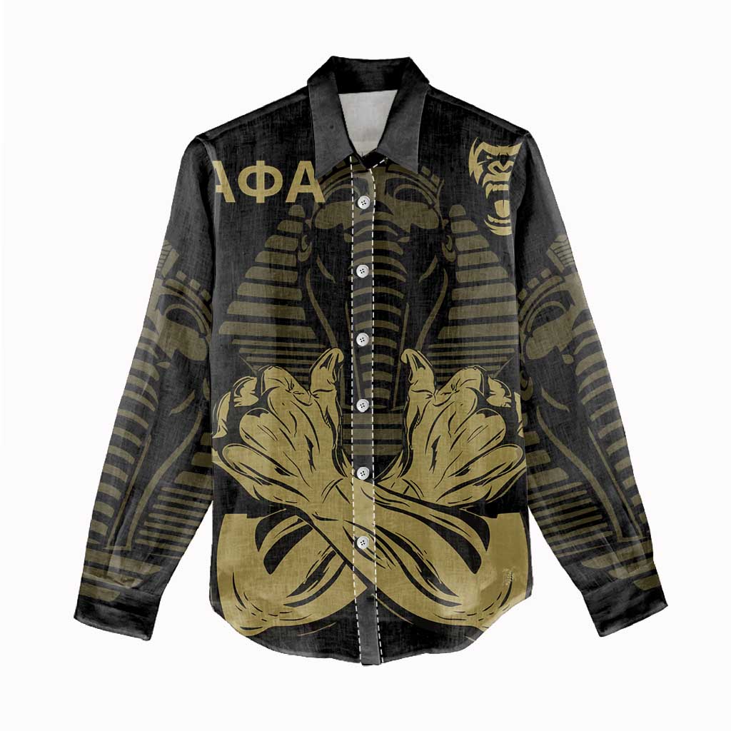 Alpha Phi Alpha Pullover With Embroidered Greek Women Casual Shirt Fraternity Pride