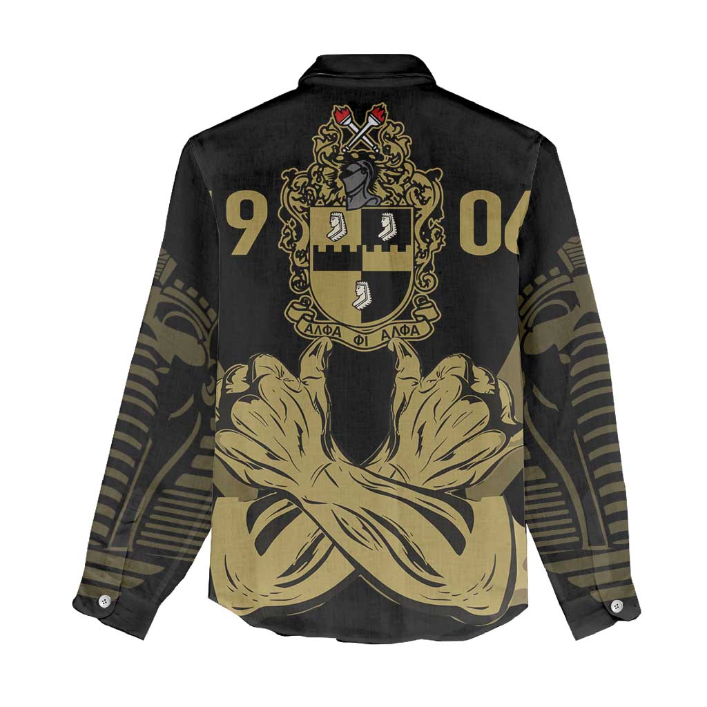 Alpha Phi Alpha Pullover With Embroidered Greek Women Casual Shirt Fraternity Pride