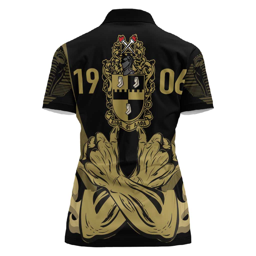Alpha Phi Alpha Pullover With Embroidered Greek Women Polo Shirt Fraternity Pride