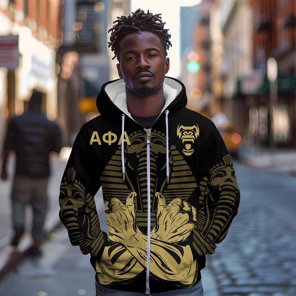 Alpha Phi Alpha Pullover With Embroidered Greek Zip Hoodie Fraternity Pride