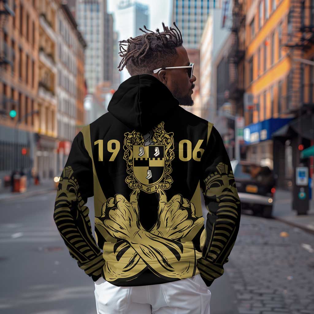 Alpha Phi Alpha Pullover With Embroidered Greek Zip Hoodie Fraternity Pride