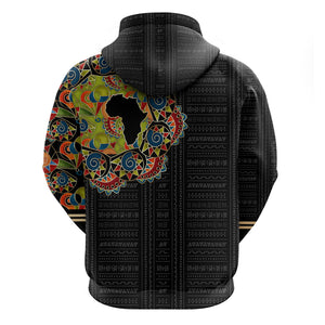 Personalized Sleeve African Pattern Hoodie Multi-Colored - Afroprintwear