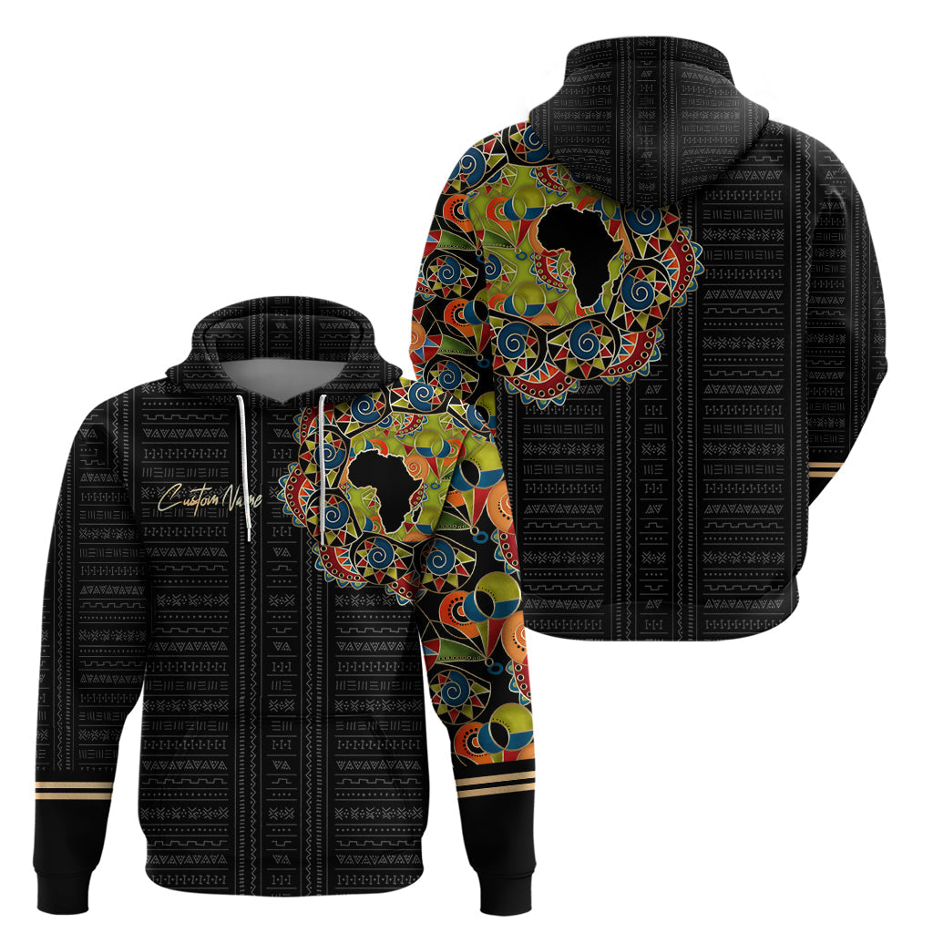 Personalized Sleeve African Pattern Hoodie Multi-Colored - Afroprintwear