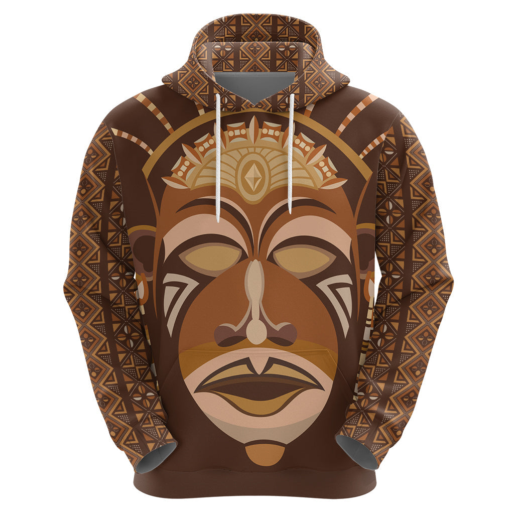 African Women Hoodie Tribal Ethnic Mask - Afroprintwear