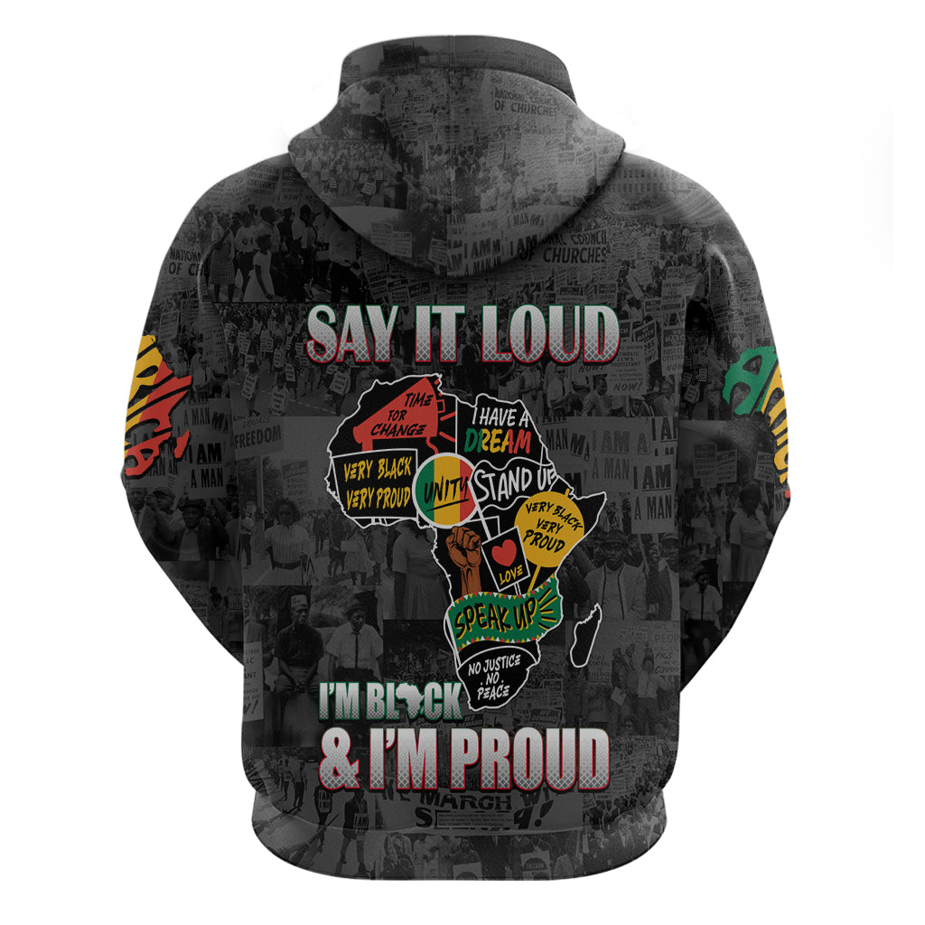 Personalized I'm Black and I'm Proud African Hoodie - Afroprintwear
