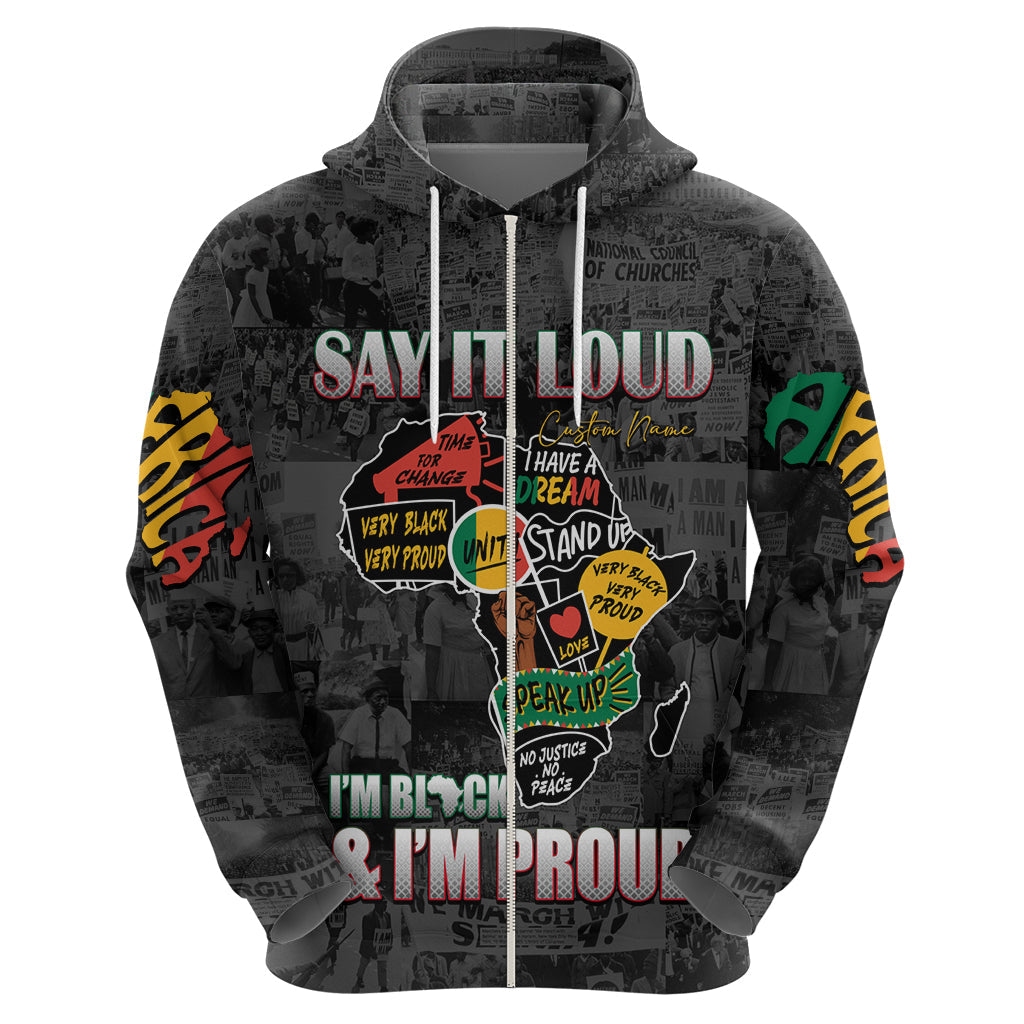 Personalized I'm Black and I'm Proud African Hoodie - Afroprintwear