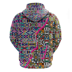 African Ndebele Pattern Hoodie - Afroprintwear