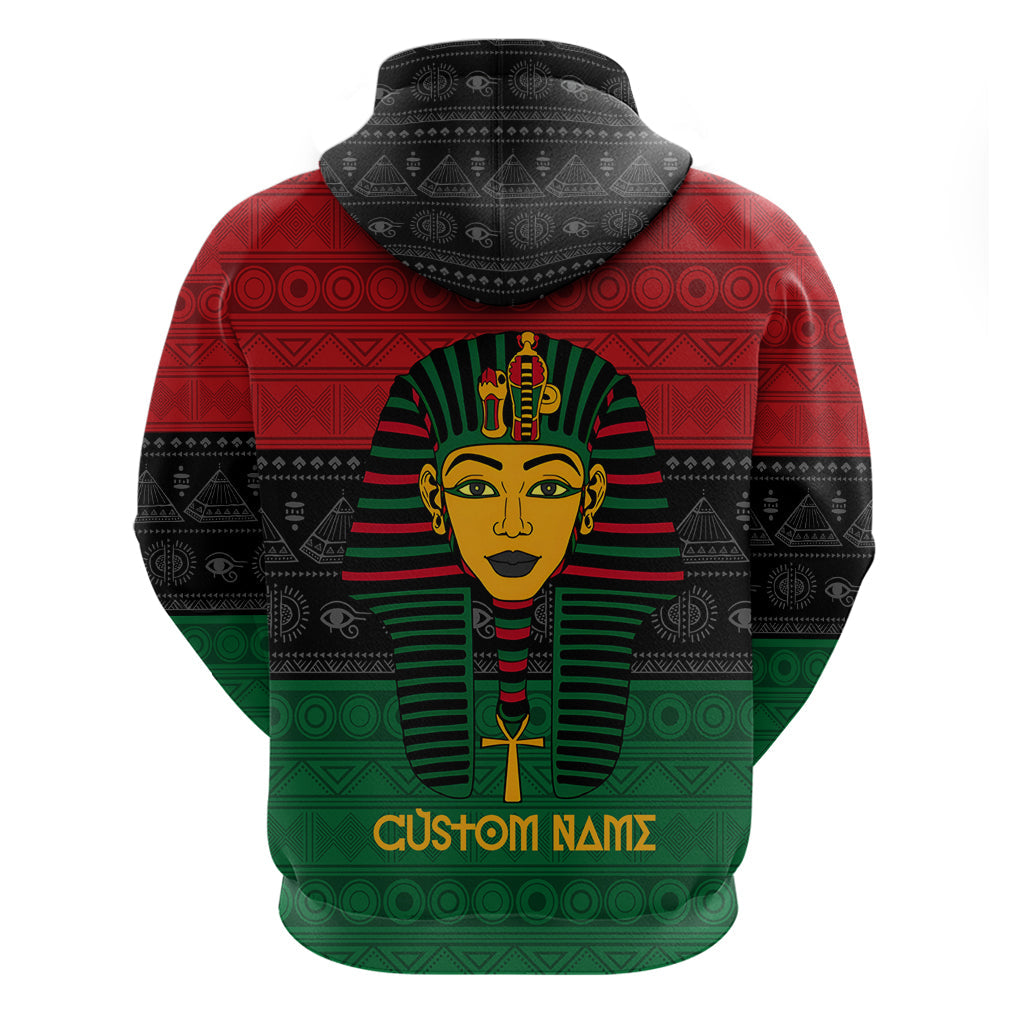 Personalized Pharaoh In Pan-African Colors Hoodie Ancient Egypt - Afroprintwear